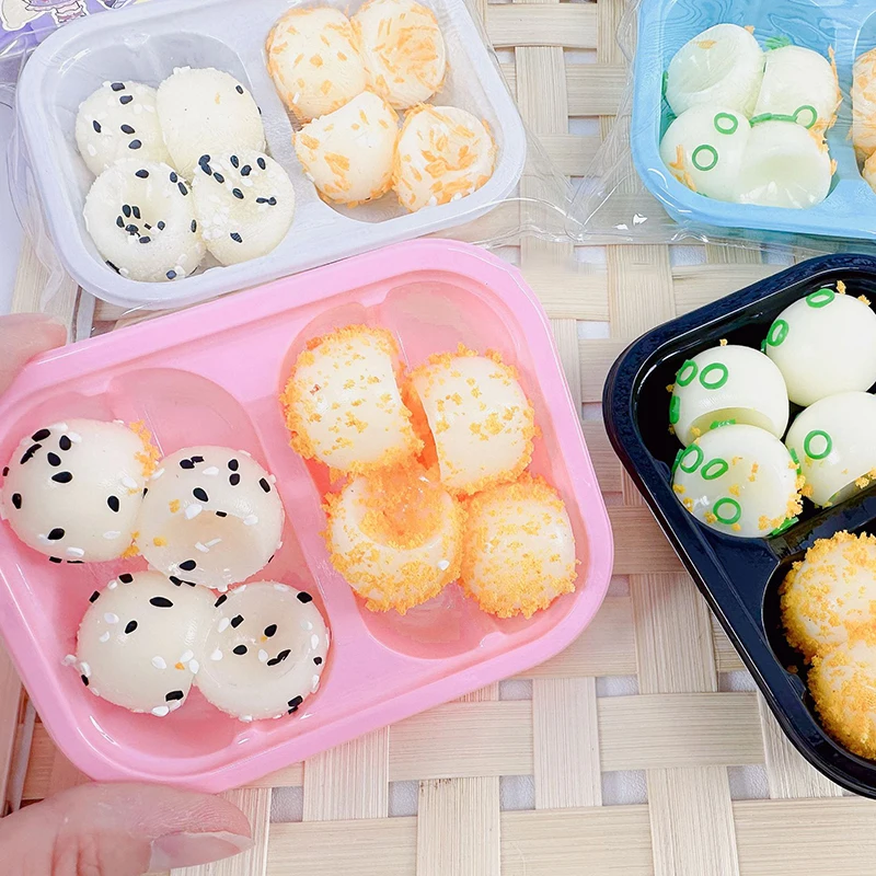 Creative Mini Simulation Food Play Fried Pills Cute Soft Candy Squeeze Rebound Toys Adult Children Stress Relief Venting Toys