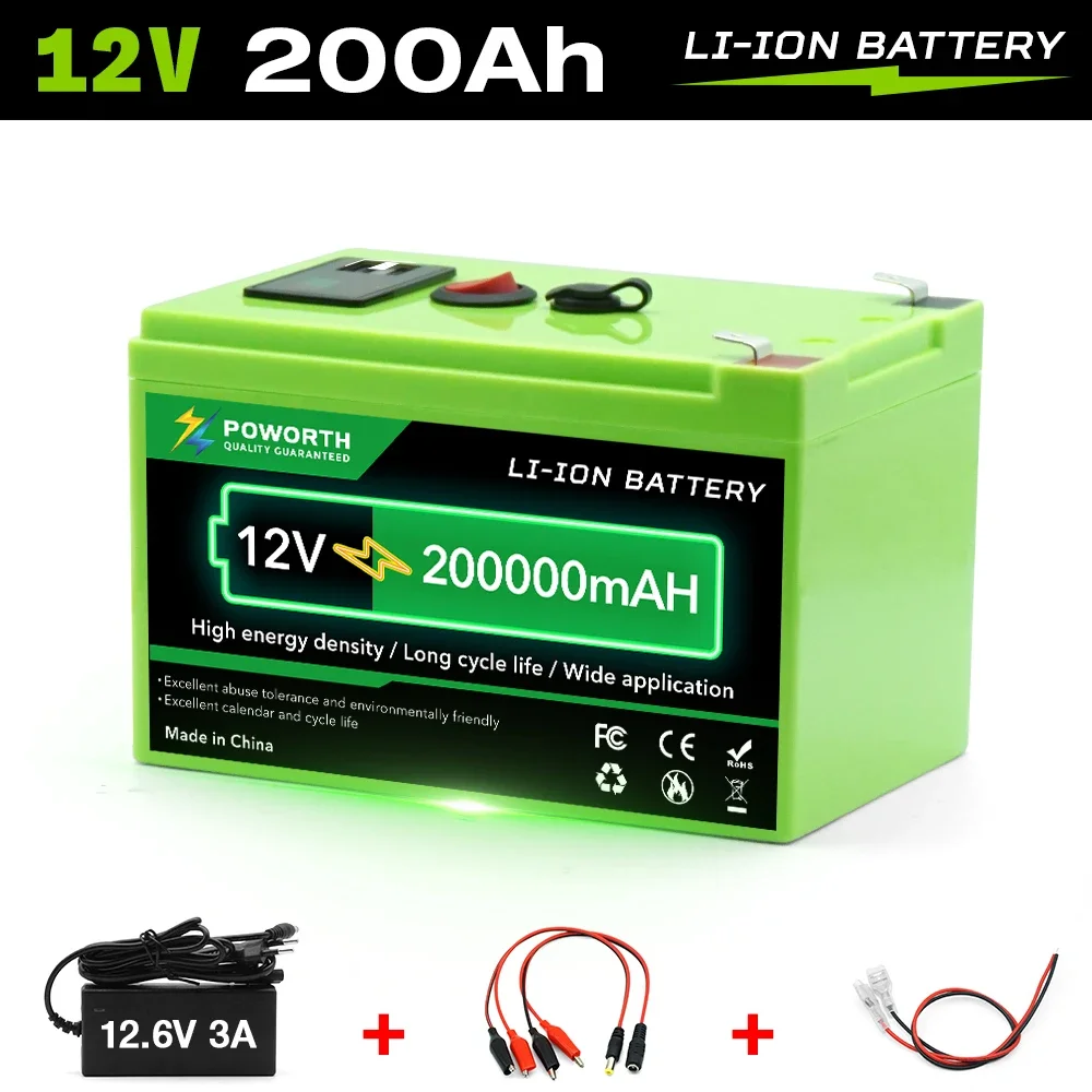 

Совершенно новое обновление аккумулятора LiFePO4 глубокого цикла 12 В, 200 Ач, BMS, оснащенного эхолота, силовыми колесами, солнечными автофургонами, скутерами️