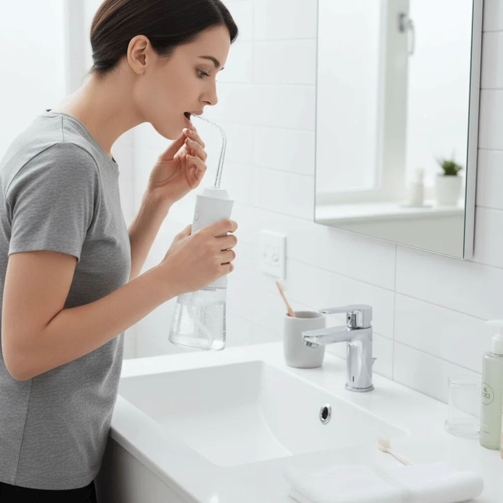 

Портативный электрический ирригатор для полости рта, умная беспроводная электрическая промывочная машина для зубов, профессиональный перезаряжаемый стоматологический очиститель, глубокая очистка