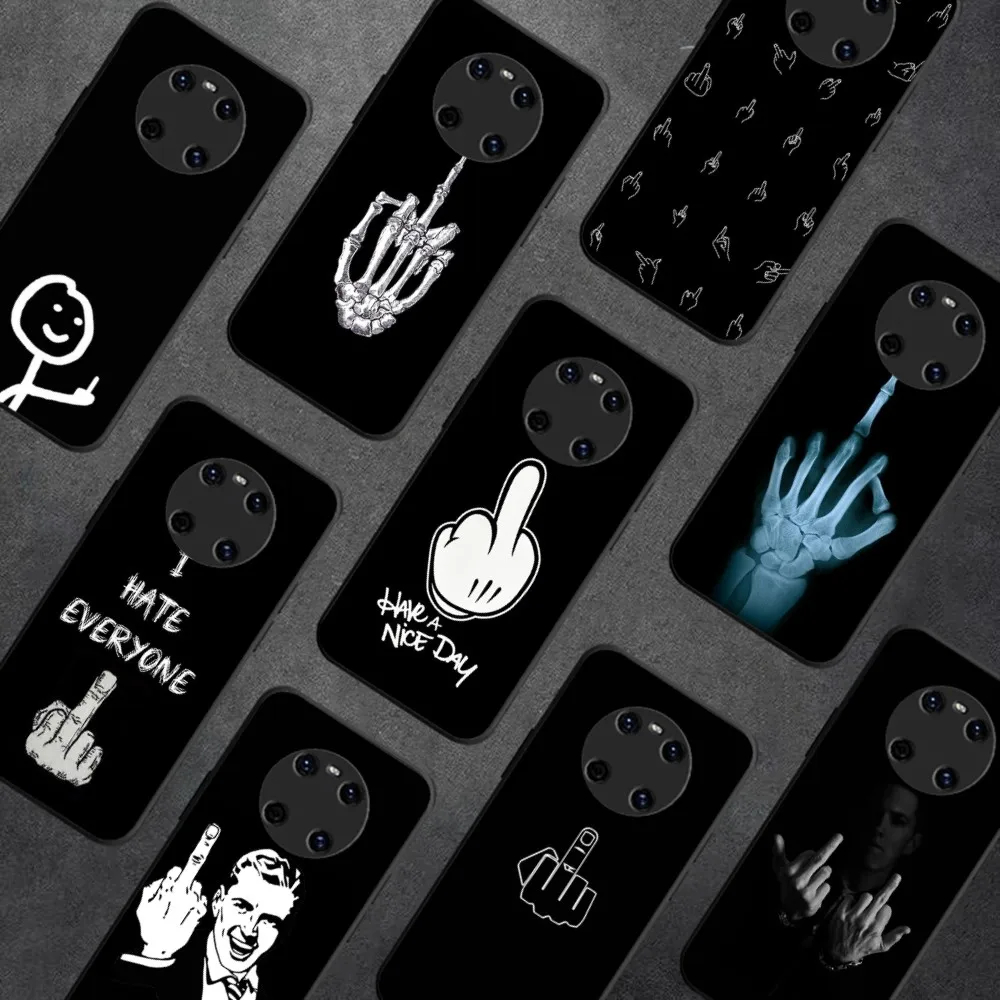 Middle Finger Phone Case For Huawei Y9 6 7 5 Prime Enjoy 7s 7 8 plus 7a 9e 9plus 8E Lite Psmart Shell