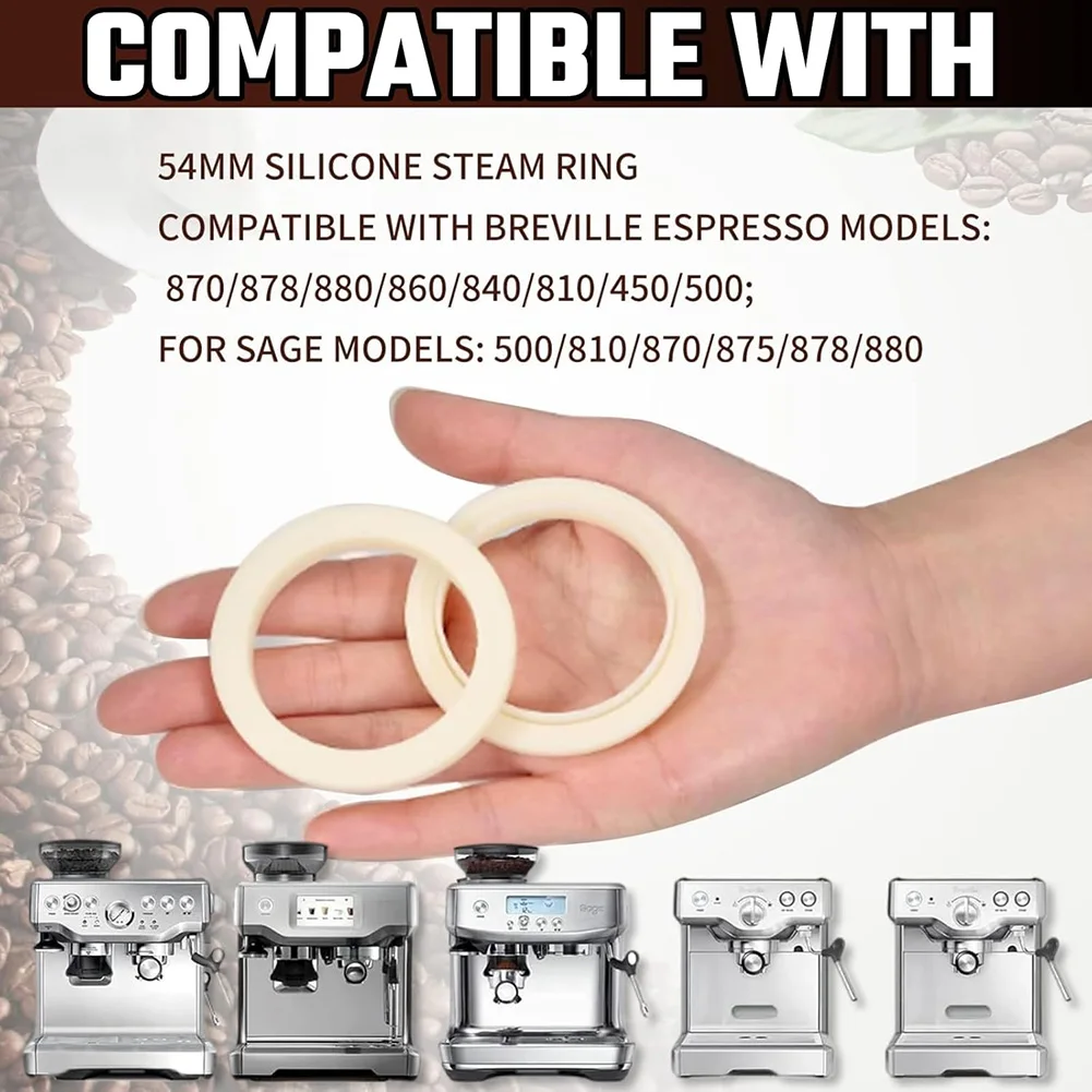 54mm Coffee Machine Silicone Brew Head Gasket O-Ring Seal Rings Compatible Coffee Machine Seal Kit Espresso Machines