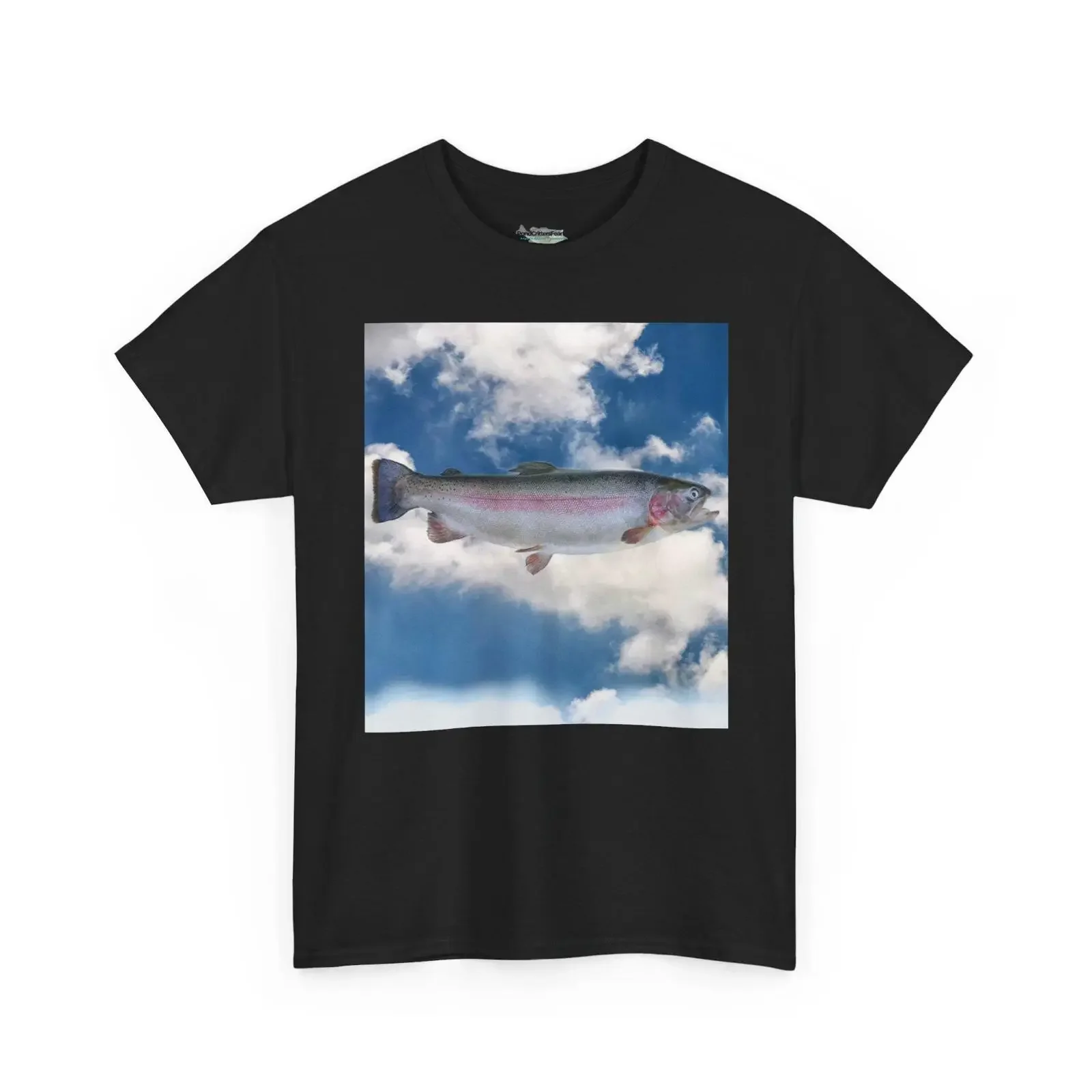 Tranquil Rainbow Trout T Shirt Nature Lover Cotton vintage Washed Slightly streetwear Comfortable Breathable homme Casual