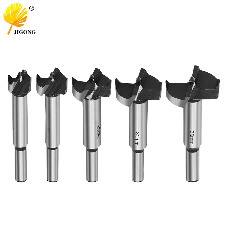 Drilling bit 5pcs woodworking hole opener, wood cutting tool flat wing drilling, plastic plate reaming hinge positioner