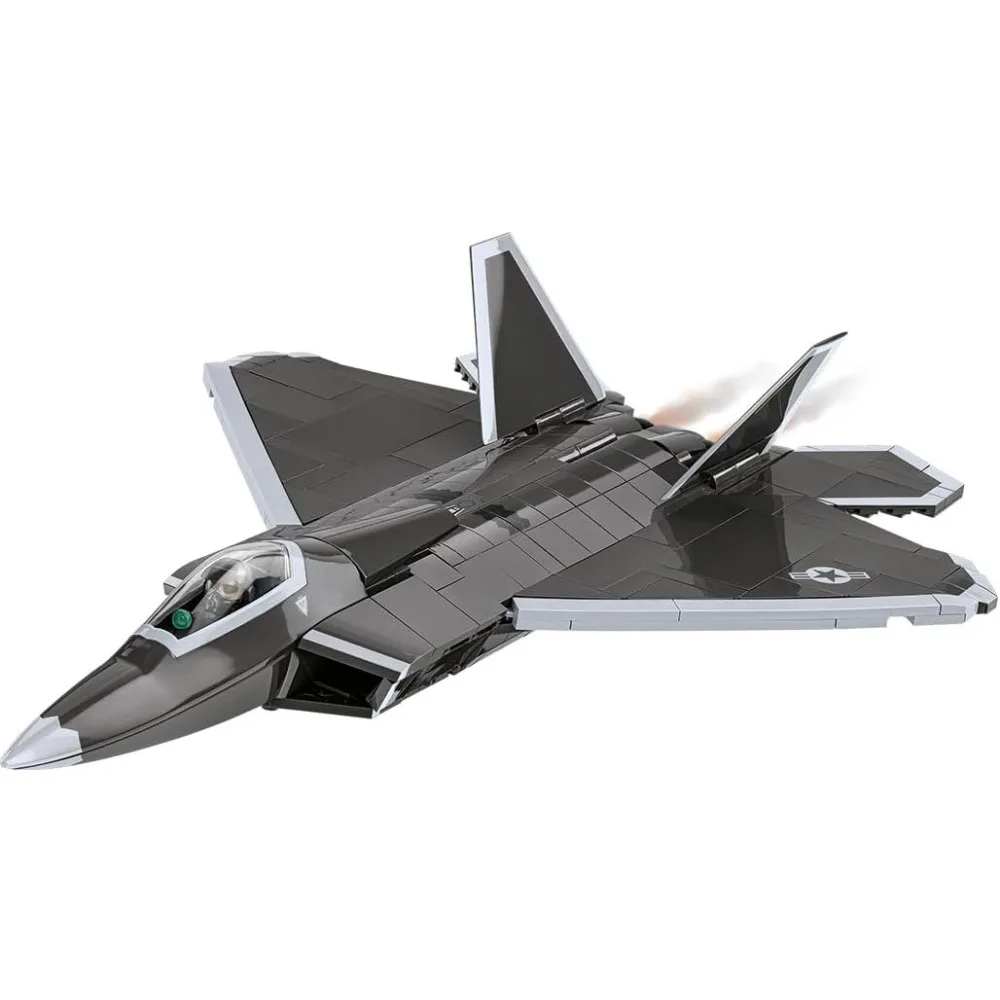 Serie militar COBI Lockheed F-22 Raptor en diseño monocromático