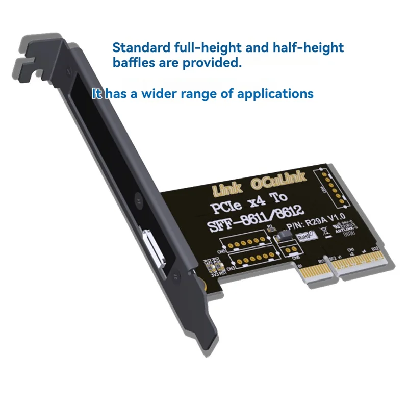 ABZW Pcie4.0 X4 zu SFF-8611/8612 Adapterkarte Pcie X4 4.0 Externe Hochgeschwindigkeits-Erweiterungsschnittstelle Externe Unterstützung Chassis
