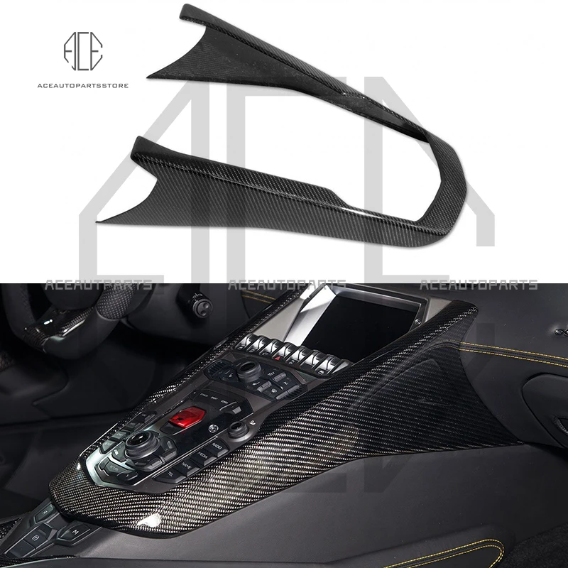 

For Lamborghini Aventador LP700 LP750 SVJ Car Real Carbon Fiber Center Control Surround Panel Cover Trim Decoration Interior