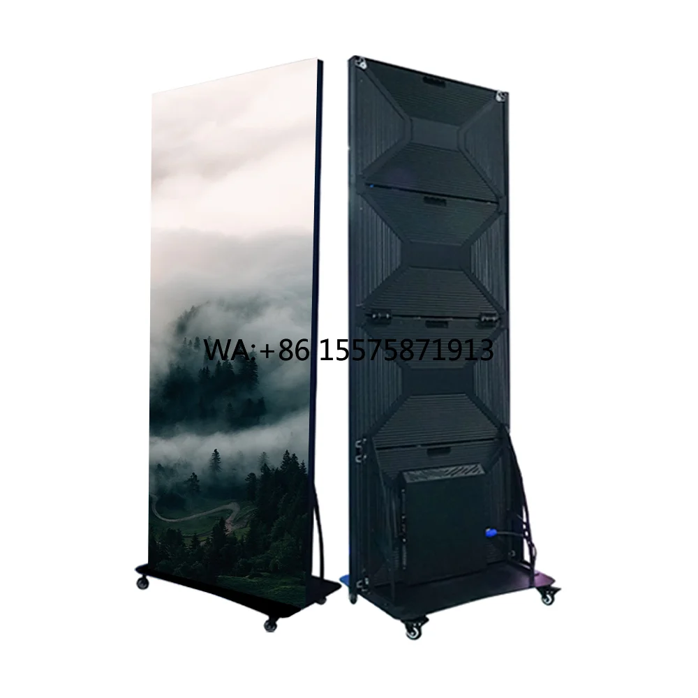 Customizable New Design High Quality Led Poster Display Screen Folding Factory Price Custom Led Stand Poster