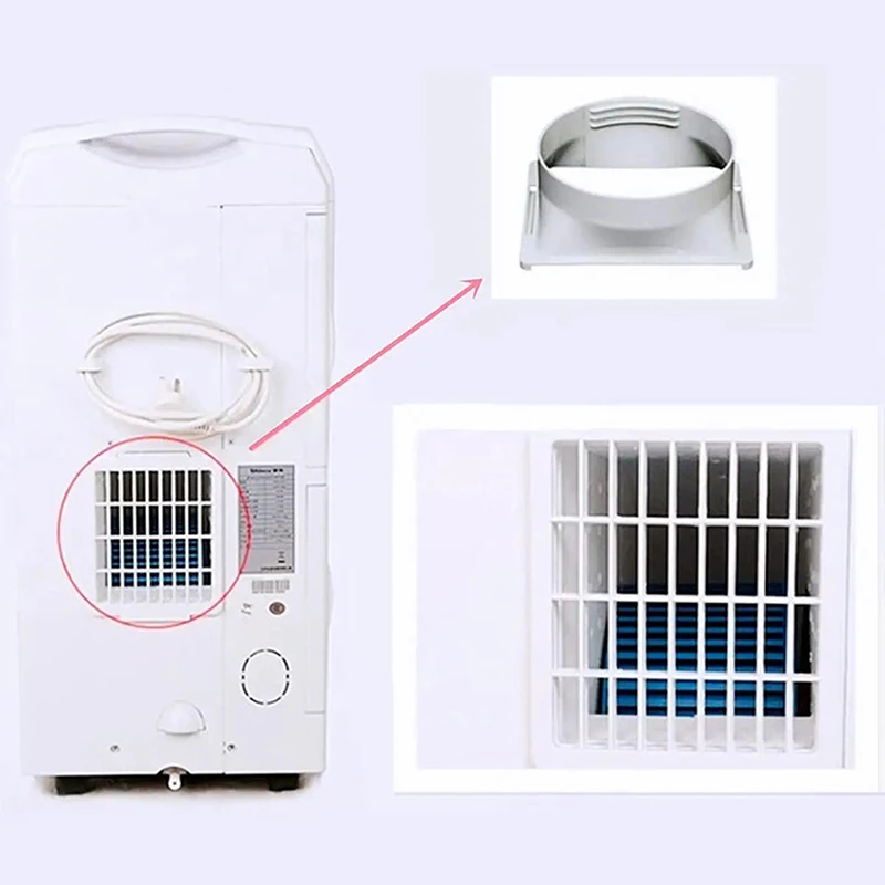 

15CM Square Portable Air Conditioner Exhaust Duct Interface Pipe Tube Connector Adapter Air Conditioning Accessories