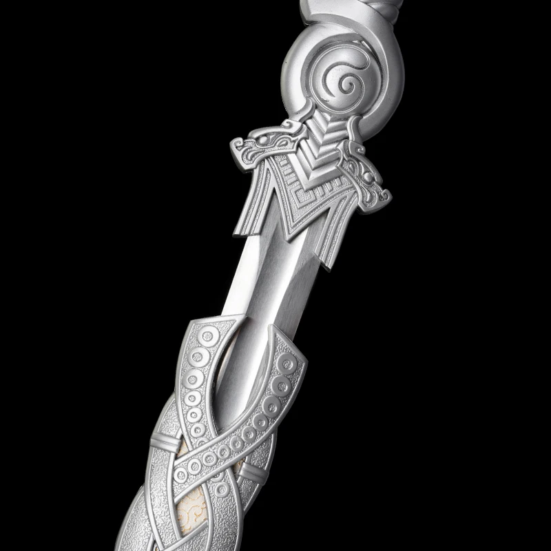 Chinese Han Sword Manganese Steel Blade Real Handmade Full Tang Battle Ready Metal Handle Katana White Samurai Swords Home Decor