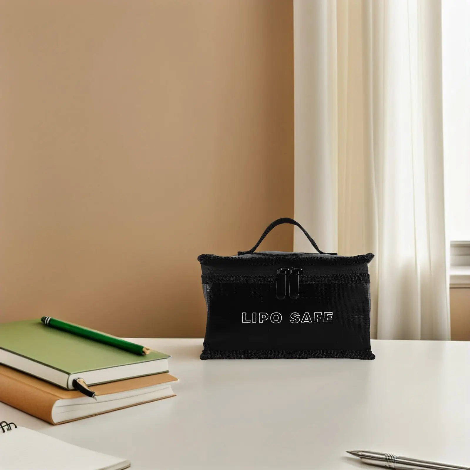 Lipo Fireproof Explosionproof Battery Storage Pouch 7.3x4.3x3.3 Inch Bag Fire Retardant Safe Charging Protector