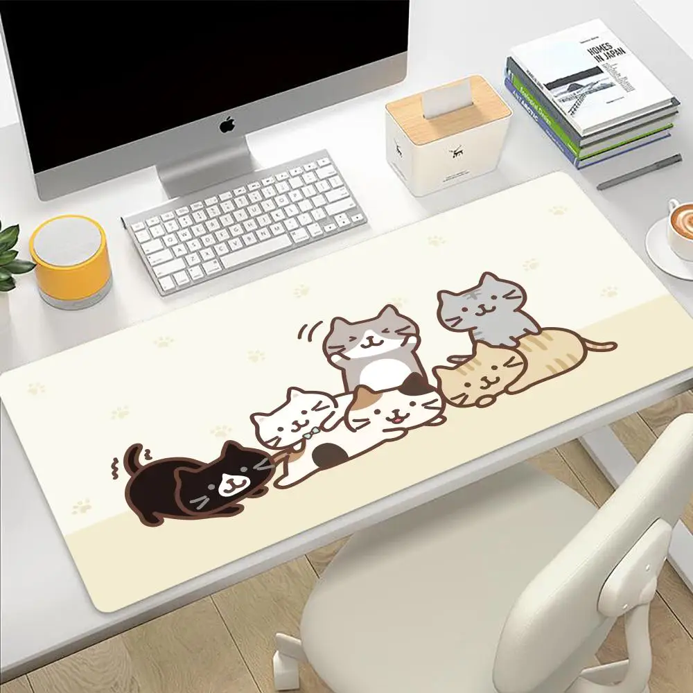 

Large rubber mat kawaii cat Mouse Pad PC game mousepad laptop desk pad XXL non-slip computer keyboard Accessories mouse table