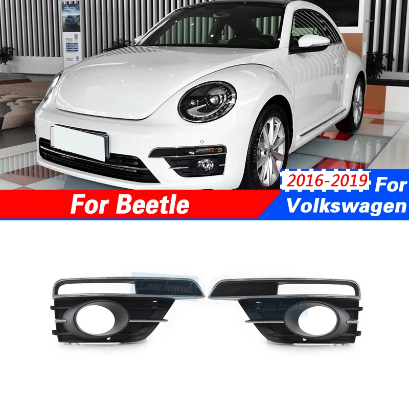 

Car Front Bumper Fog Light Cover Mesh Grille For Volkswagen VW Beetle 2016-2019 Fog Light Grille Cover