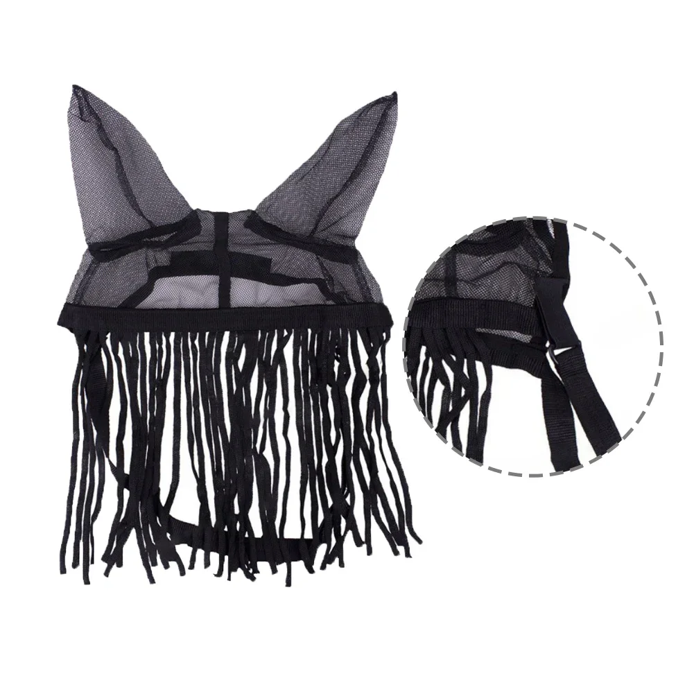 Functional Horse Fly Cover with Tassels and Quick-Drying Polyester for Consistent Performance in Humid or Sunny Conditions