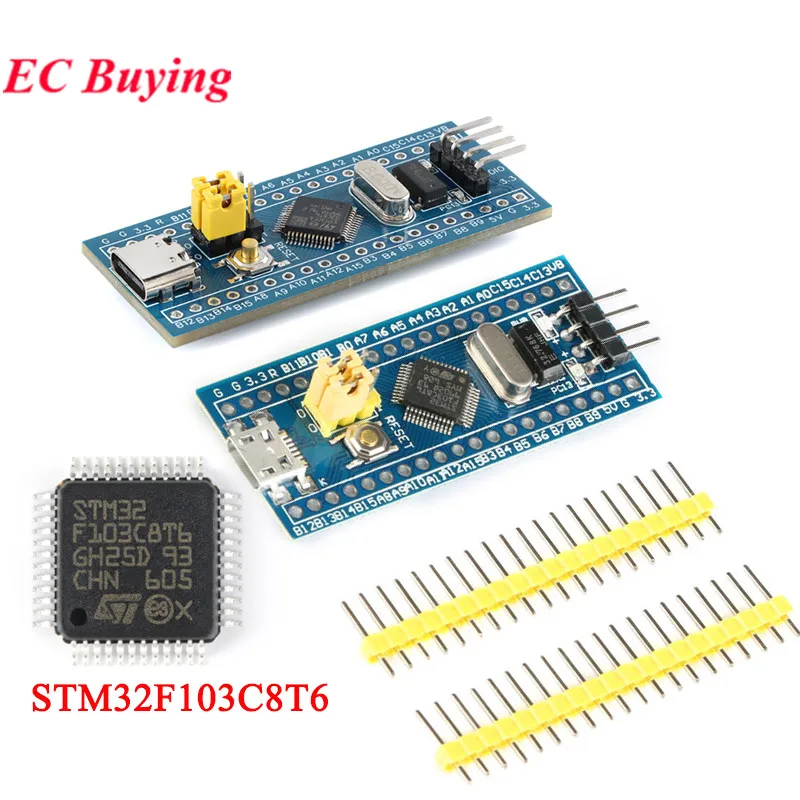 2Pcs/1pc STM32F103C8T6 ARM STM32F103 STM32 F103C8T6 Chip Type-C interface Minimum Core System Development Board Module