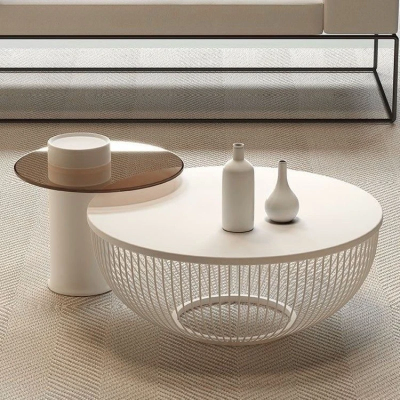 Small apartment living room home round combination low round table