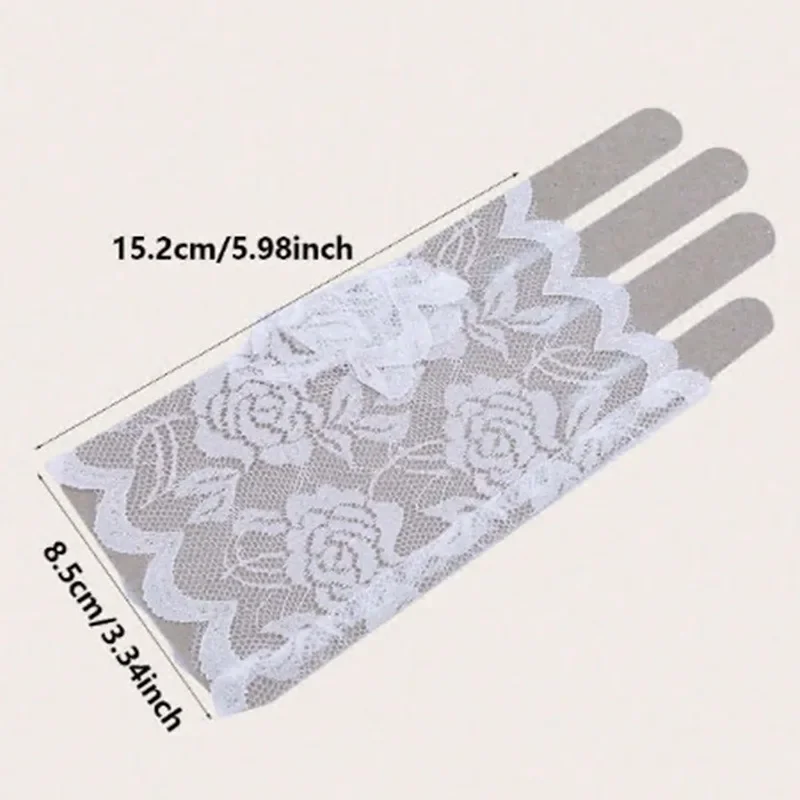 مثير الزفاف الدانتيل أصابع قفازات للنساء حزب متأنق قفازات واقية من الشمس قفازات الفتيات القفازات أسود أبيض وردي قفازات