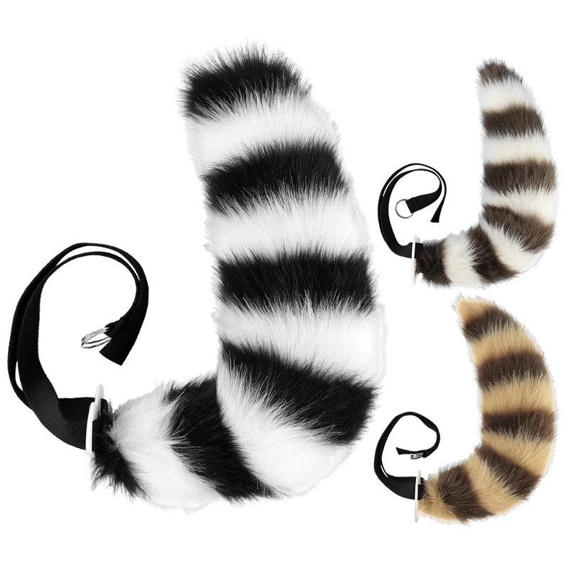 Handmade Plush Fox Tail Cosplay Clothing Props Sexy Fox Tail Adjustable Belt Anime Accessories Kawaii Artificial Fur Tail