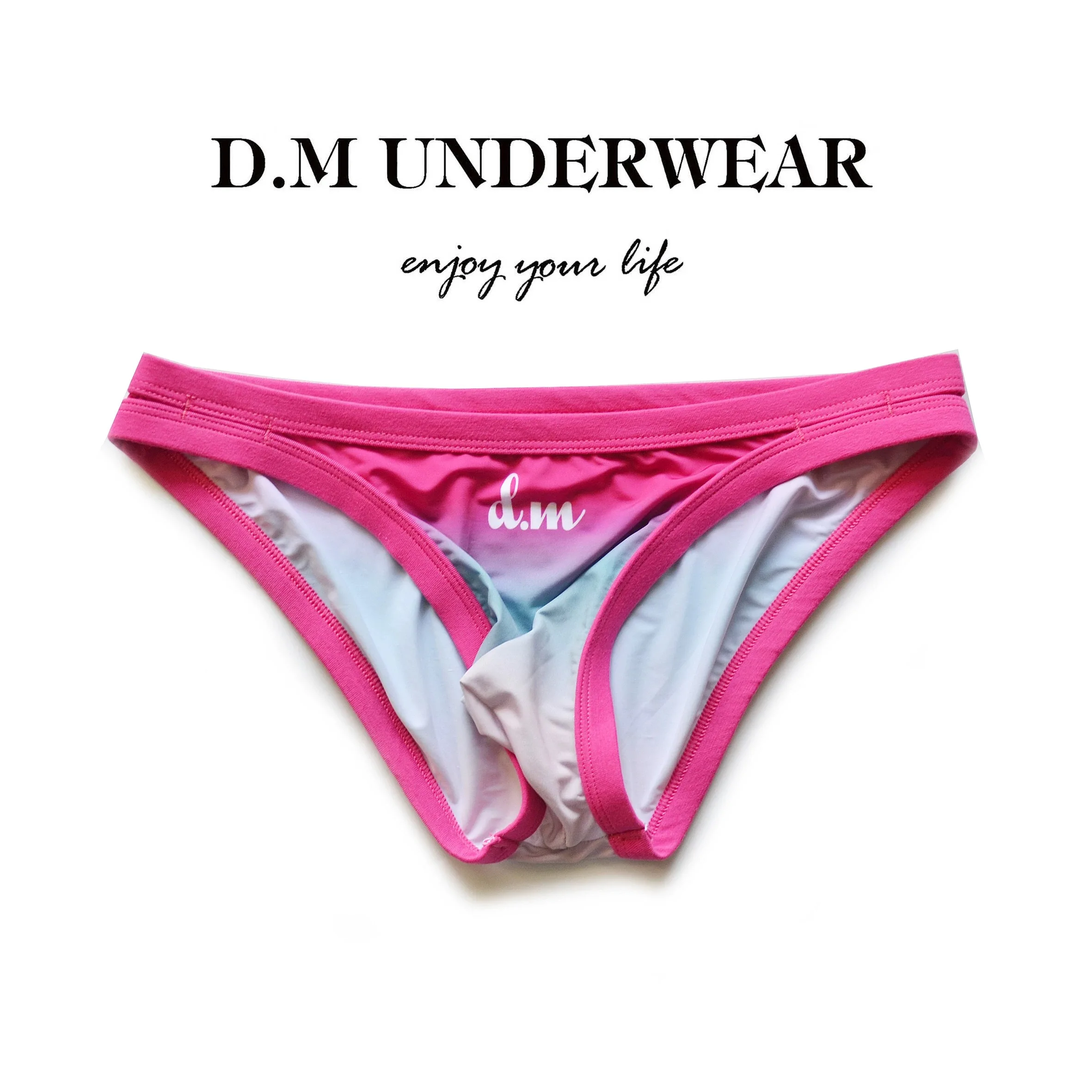 Fashion Male personality men's Letter pattern Smooth Brief comfortable low waist Underwear