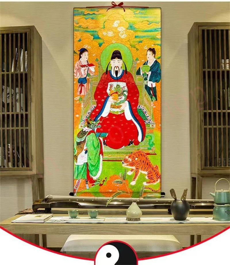 Picture hanging painting of Sun Simiao, the King of Medicine, home decoration scroll hanging painting, auspicious hanging painti