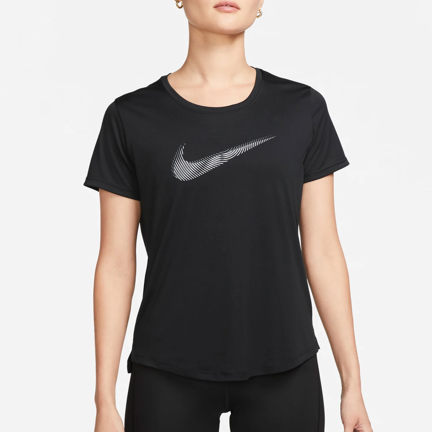 

Официальный подлинный новый женский простой дышащий спортивный тренировочный спортивный рукав Nike с круглым вырезом и коротким рукавом FB4697-010