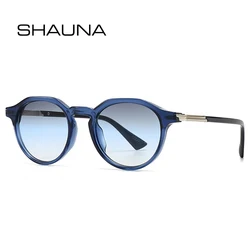 SHAUNA New Round Women Gradient Sunglasses Shades UV400 Retro Men Trending Punk Sun Glasses