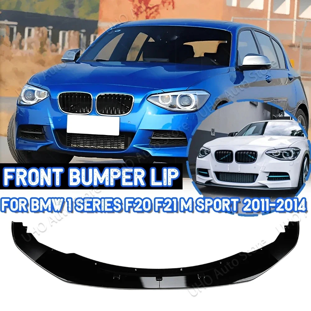 Front Bumper Lip For BMW 1 Series F20 F21 M135i Pre LCI 116i 120i 118i M Pack 2012-2015 Spoiler Splitter Canard Diffuser Tuning