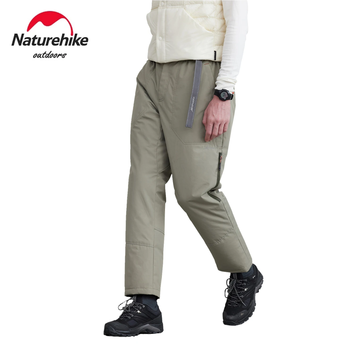 

Naturehike Outdoor Down Pant Waterproof Wear Lightweight Hiking Camping Warm Winter Men's Goose Down Pants CNH22YR015