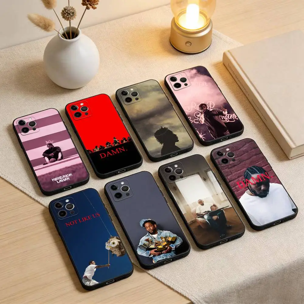 

Singer K-Kendrick L-Lamar Phone Case For iPhone 17,16,15,14,13,12,11 Plus,Pro Max,Soft Silicone Black Cover