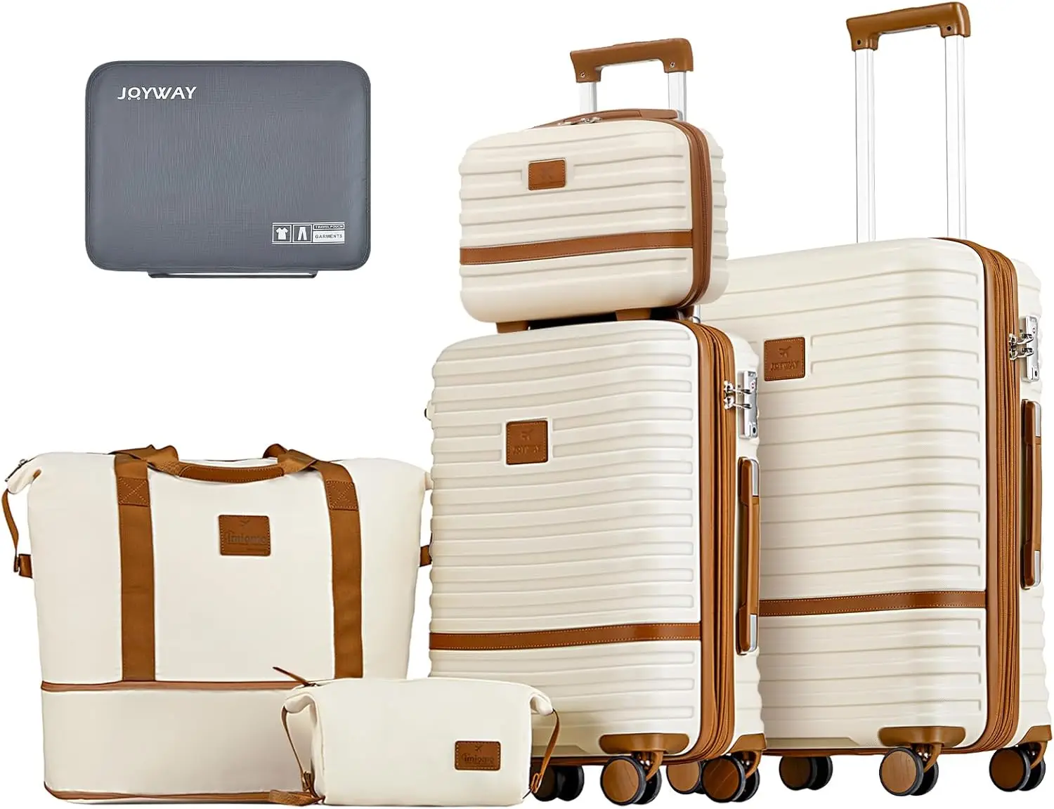 

Expandable 2-Piece Luggage Set with Spinner Wheels and TSA Lock, Hard Shell Suitcase for Travel