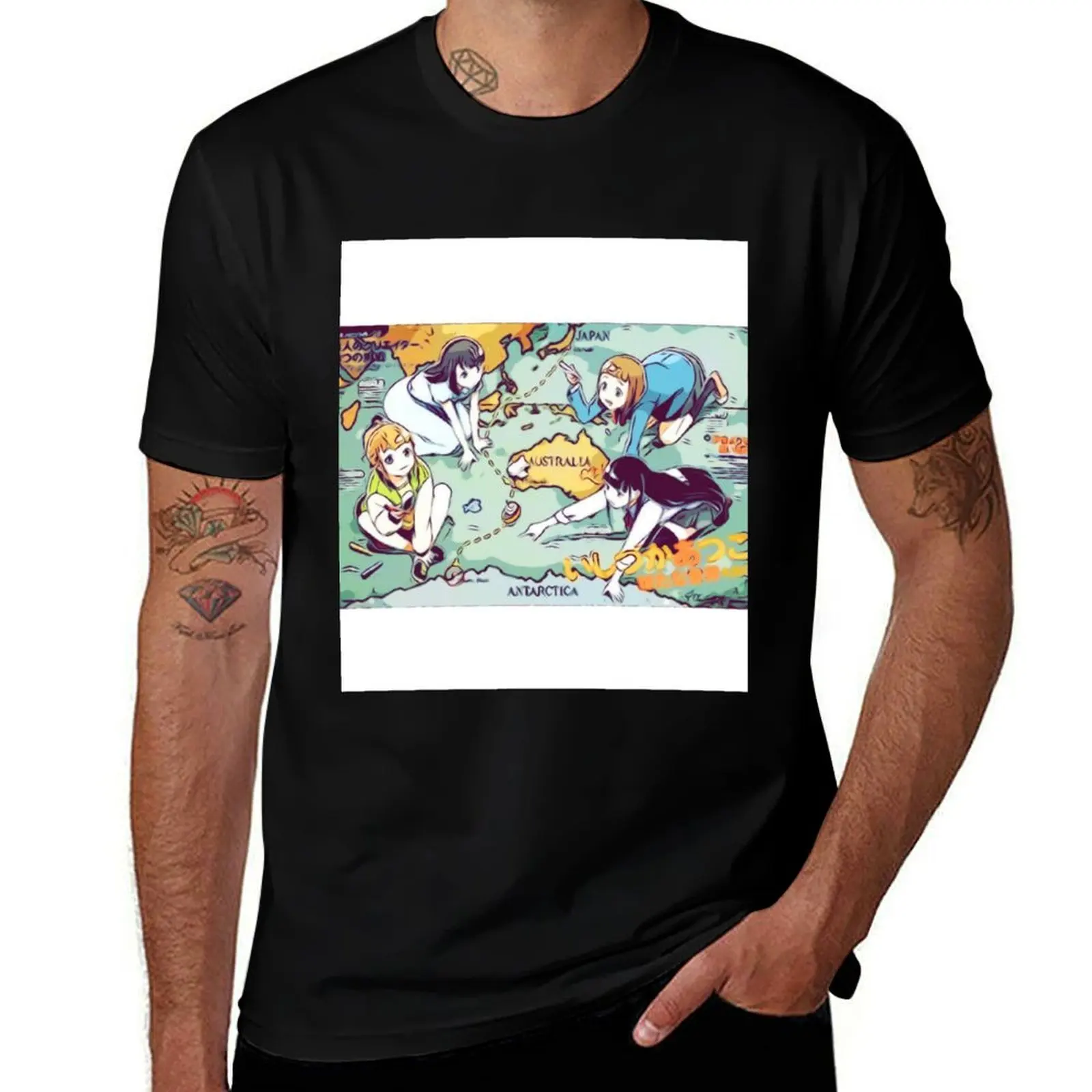 A Place Further Than The Universe|Sora Yori Mo Tooi Basho - Main Characters (Sketch) T-Shirt quick-drying mens t shirts pack