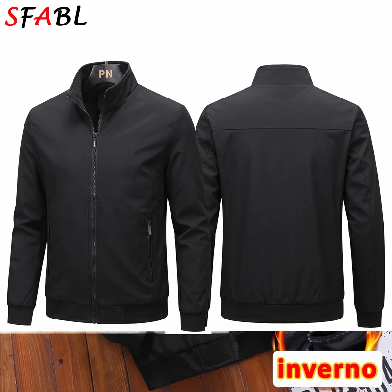 Neue Dicke Warme Winterjacken für Herren Herbst Thermische Innenjacke Herren Wintermantel Winddichte Parka-Jacke Business-Büromantel – Detail 5
