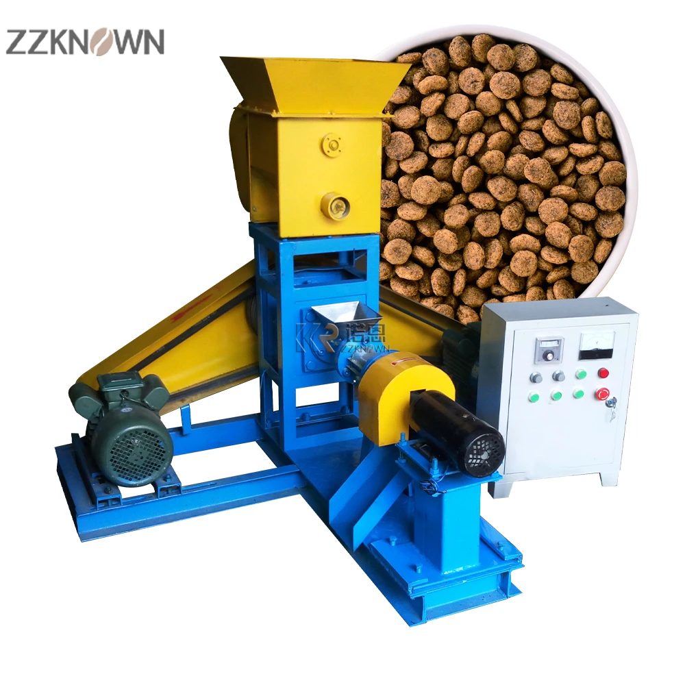 High Output Commercial 200-250kg/h Floating Fish Feed Pellet Machine Supplier Fish Feed Extruder Machine High Quality