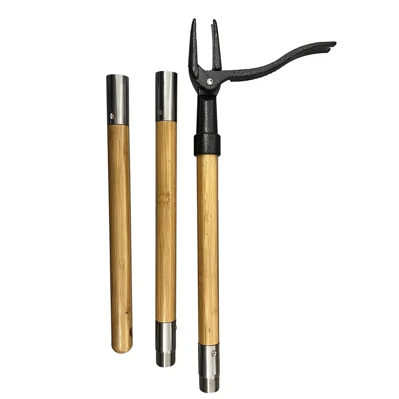 for Winslow & Ross Three Section Bamboo Rod Grass Weeder Cultivator Stand up Garden Weed Puller Tool With Long Handle