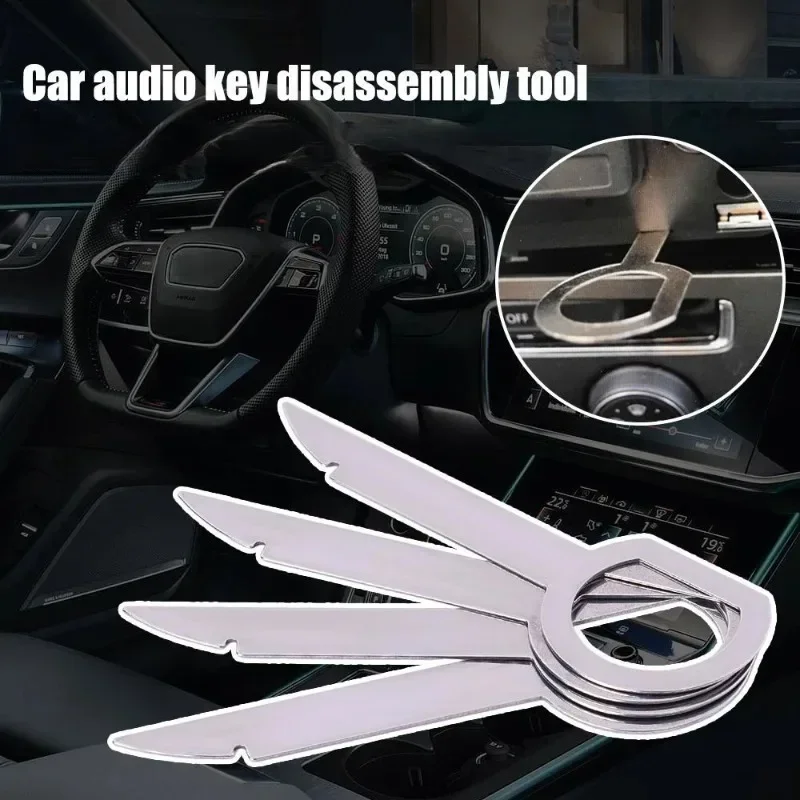 Car Radio Stereo Removal Extractor Key Release Pin Head Unit Audio Install Tool for VW Audi Ford Mercedes Benz Skoda Car Parts image 3