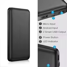 20000Mah Power Bank Pack Fast Charger 2 USB External Battery For Mobile Phone UK