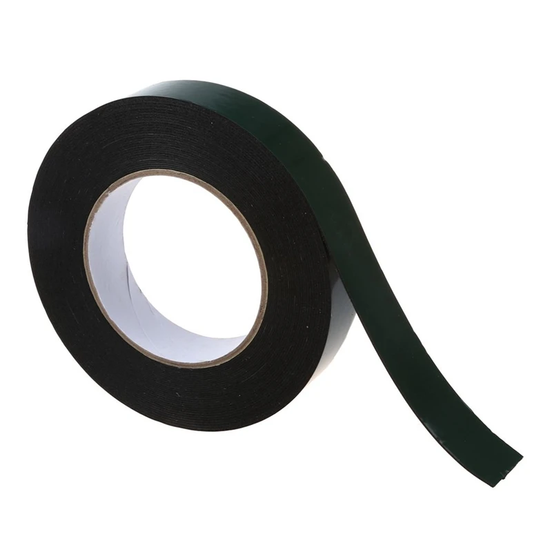 2X Black Super Strong Permanent Double Sided Self Adhesive Foam Car Trim Body Tape Width:25Mm