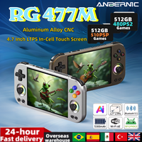 ANBERNIC RG 477M Retro Handheld Game Console 4.7 Inch LTPS In-Cell Touch Screen Aluminum Alloy CNC 12G+256G Android 14 PSP PS2