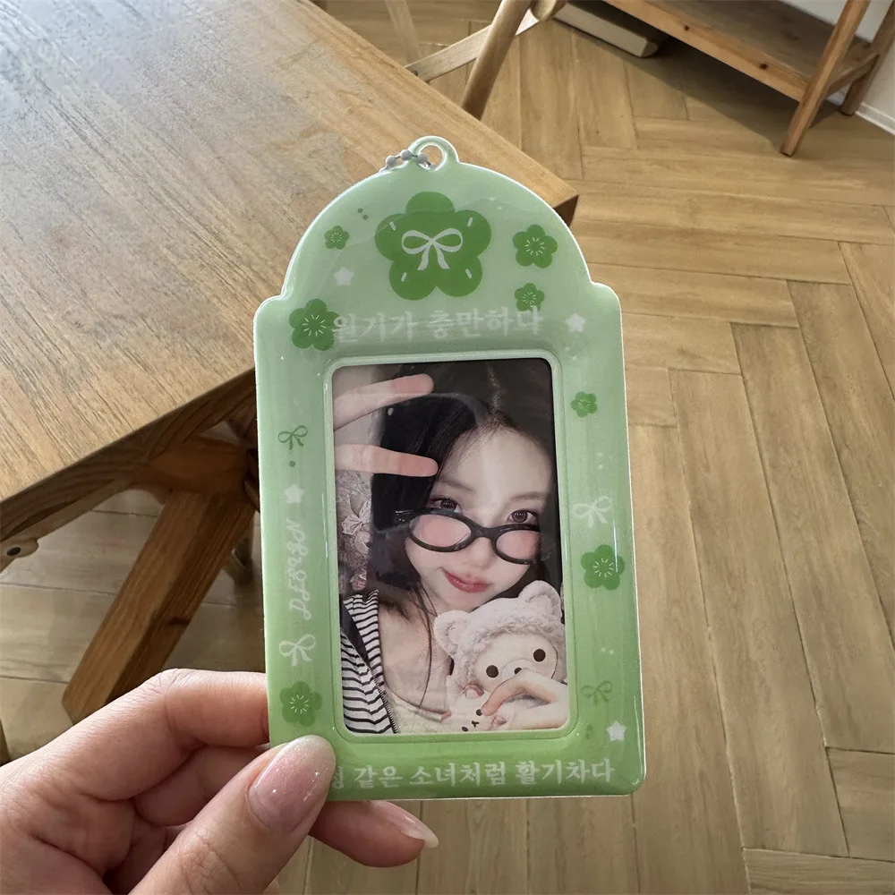 Kpop Photocard Holder Keychain Y2K PhotoCard Holder Kpop Charm Holders Kawaii Photo Card Keychain