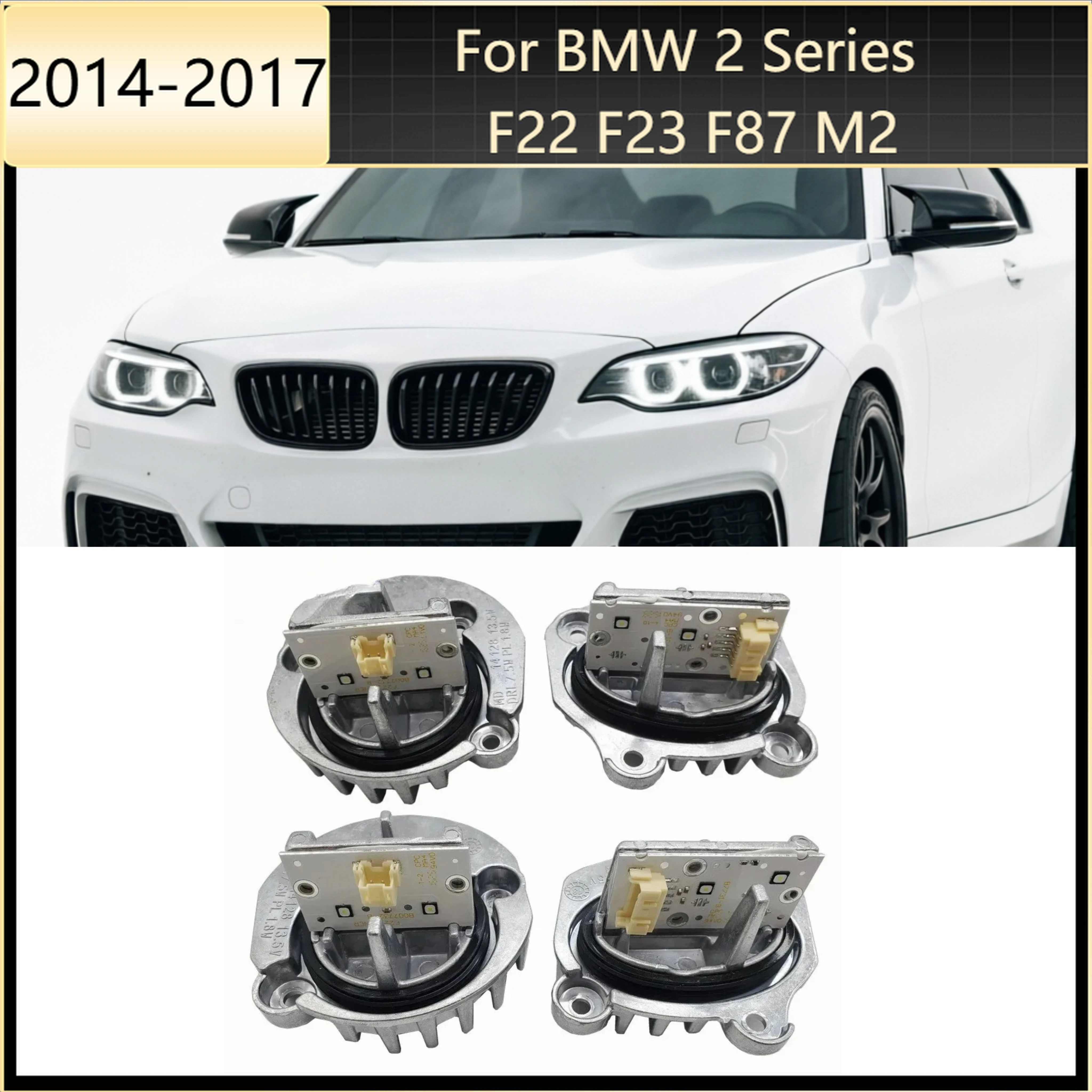 63117388923A/B 63117388924A/B Für 2014-2017 BMW 2er Serie F22 F23 F87 M2 Xenon-Scheinwerfer DRL-Modul Neues Weißes DRL-LED-Modul