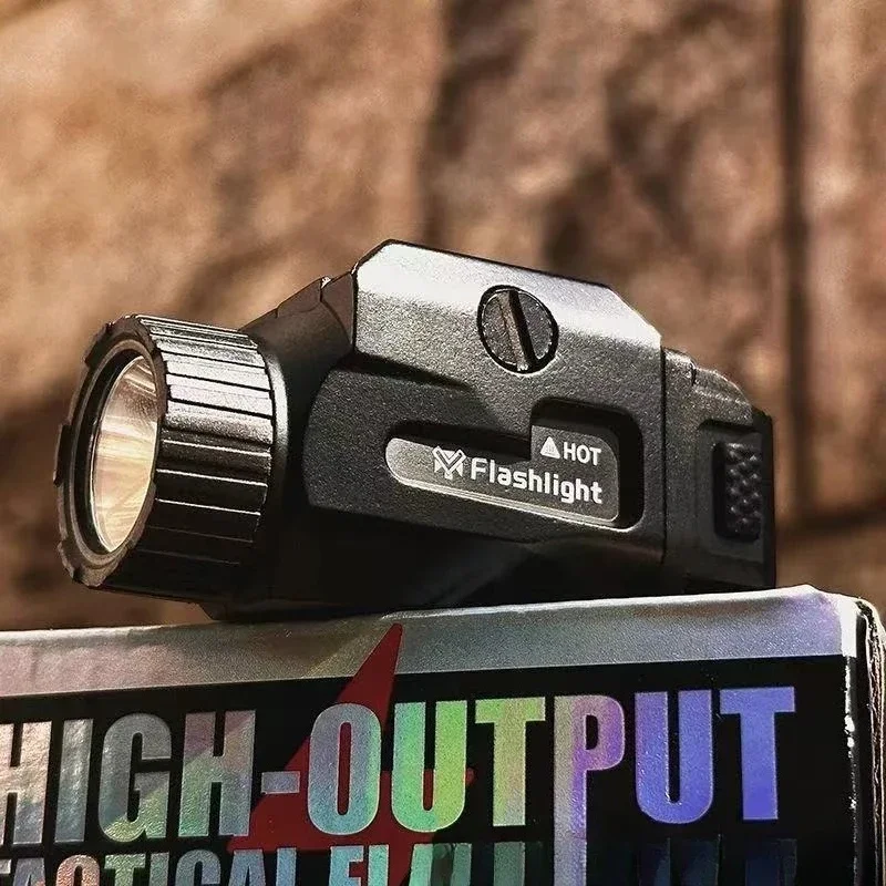 Rechargeable 800 Lumen Full Metal Flashlight Built-in Lithium Battery Outdoor Toy Under Mount Part