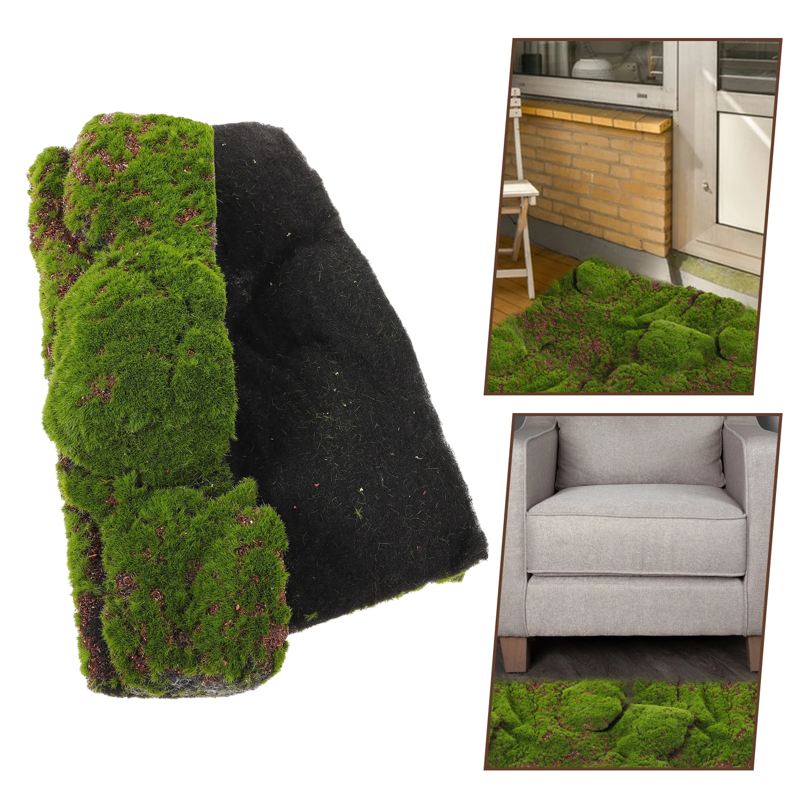 

Simulated Moss Mat Artificial Turf Fake Grass Decorative Landscape Green Flooring For Garden Room Balcony Decor