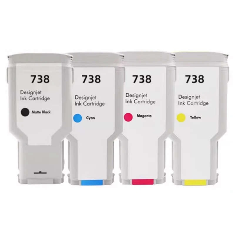 738XL Compatible Ink Cartridge HP738 738 Ink 676M6A 676M7A 676M8A 498N8A Premium Color Inkjet HP DesignJet T950 T850 Printer