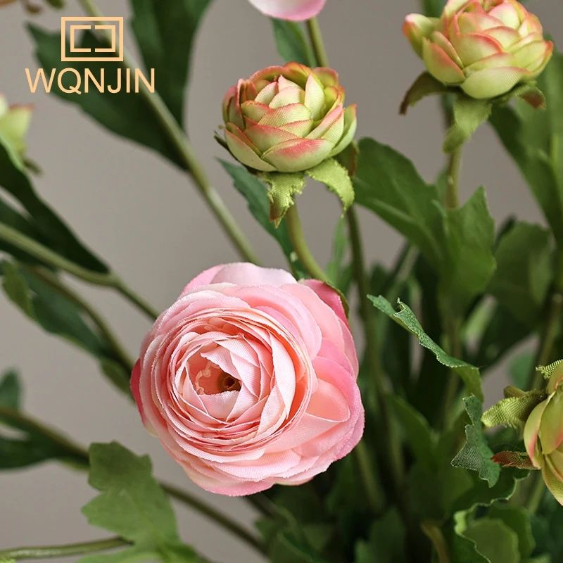 Europäischer Stil 3 Köpfe künstlicher Pfingstrosen blumenstrauß für Hausgarten Wohnzimmer Dekoration Hochzeits feier liefert gefälschte Blume – Detail 4