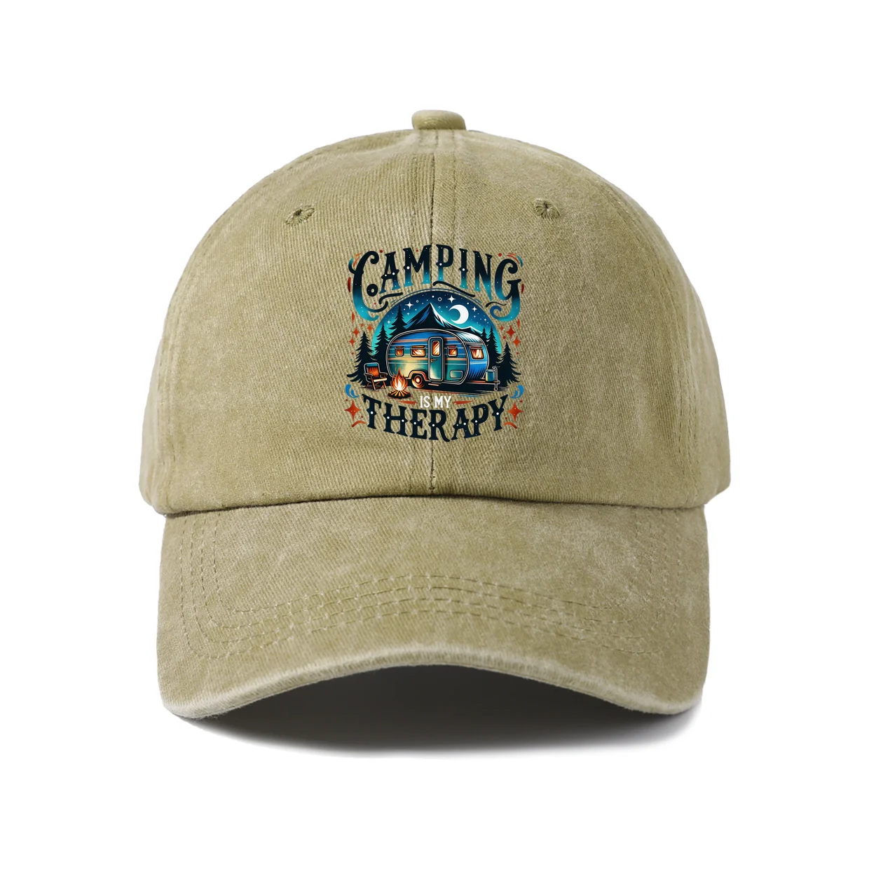 Expressive Slogan Graphic Graphic Baseball Cap, Vintage Washed Adjustable Unisex Dad Hat, Casual Gift