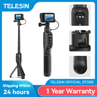 TELESIN 5000Mha Power Bank 360° Rotation Charging Selfie Stick Remote Control Tripod For Gopro Hero 13 12 11 10 9 MAX