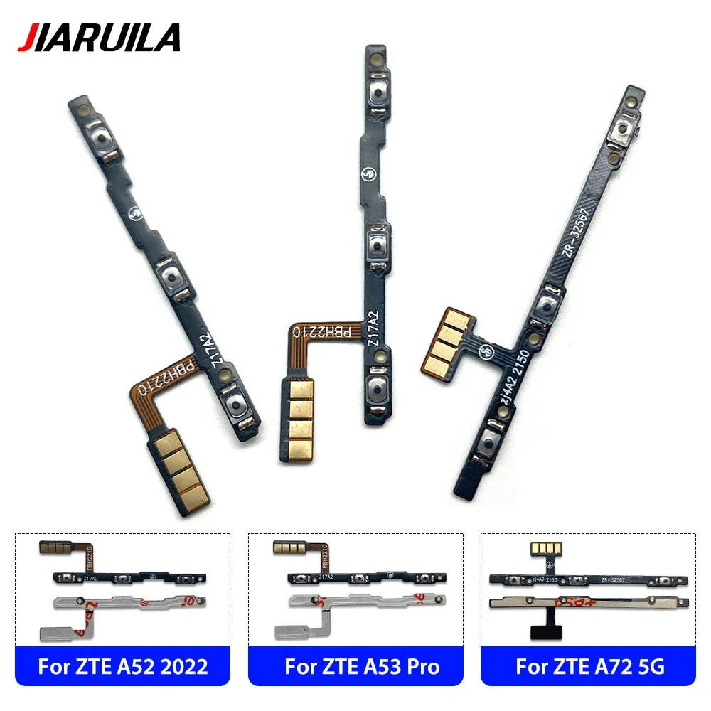 Volume Button Power Switch On Off Button Flex Cable For ZTE A33S A34 A52 2022 A53 A53 Pro A54 A72 5G A73 4G A73 5G