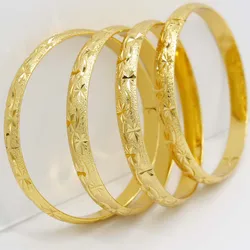 Adixyn 1 piece Luxury Gold Color Bangle For Women Dubai Man Cuff Bracelets Jewelry Indian Wedding Arab Bridal Gifts