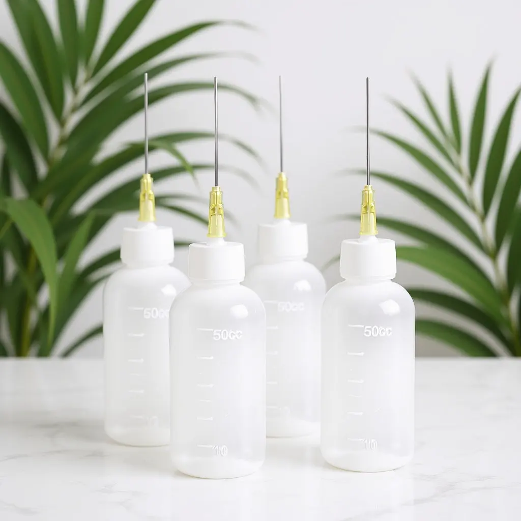 4Pcs Precision Applicator Bottles Needle Tip Oil Wood Glue Paint Dispensing Bottle Transparent Reusable Leakproof Cap Washable