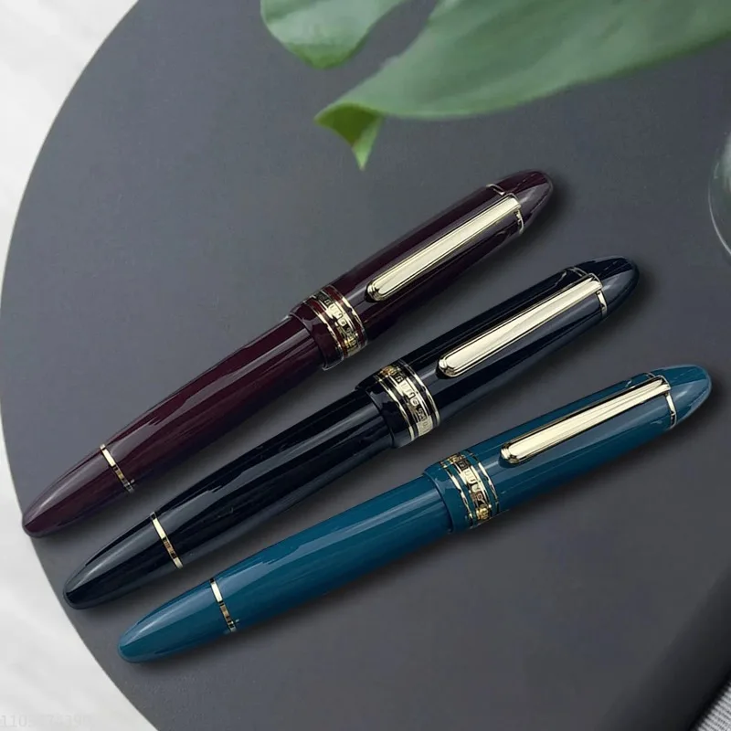 New Resin Fountain Pen Transparent Yongshen 630 NO.8 Big Size Daming Pointed Copper Piston F Nib Ink Pen Office Writing Gift