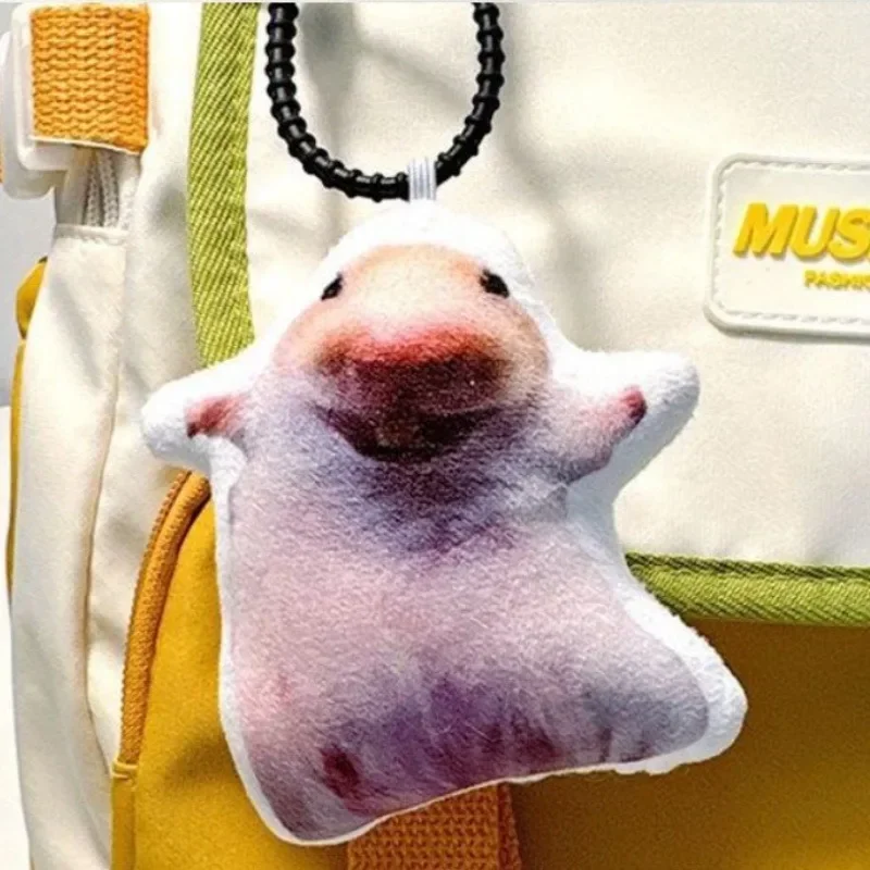New Hamster Voice Keychain Squeeze Sound Toy Cute Cartoon Animal Key Ring Bag Hanging Ornament Gift for Kids Girls